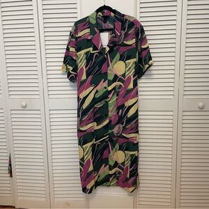 Monki print dress size L New